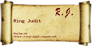 Ring Judit névjegykártya